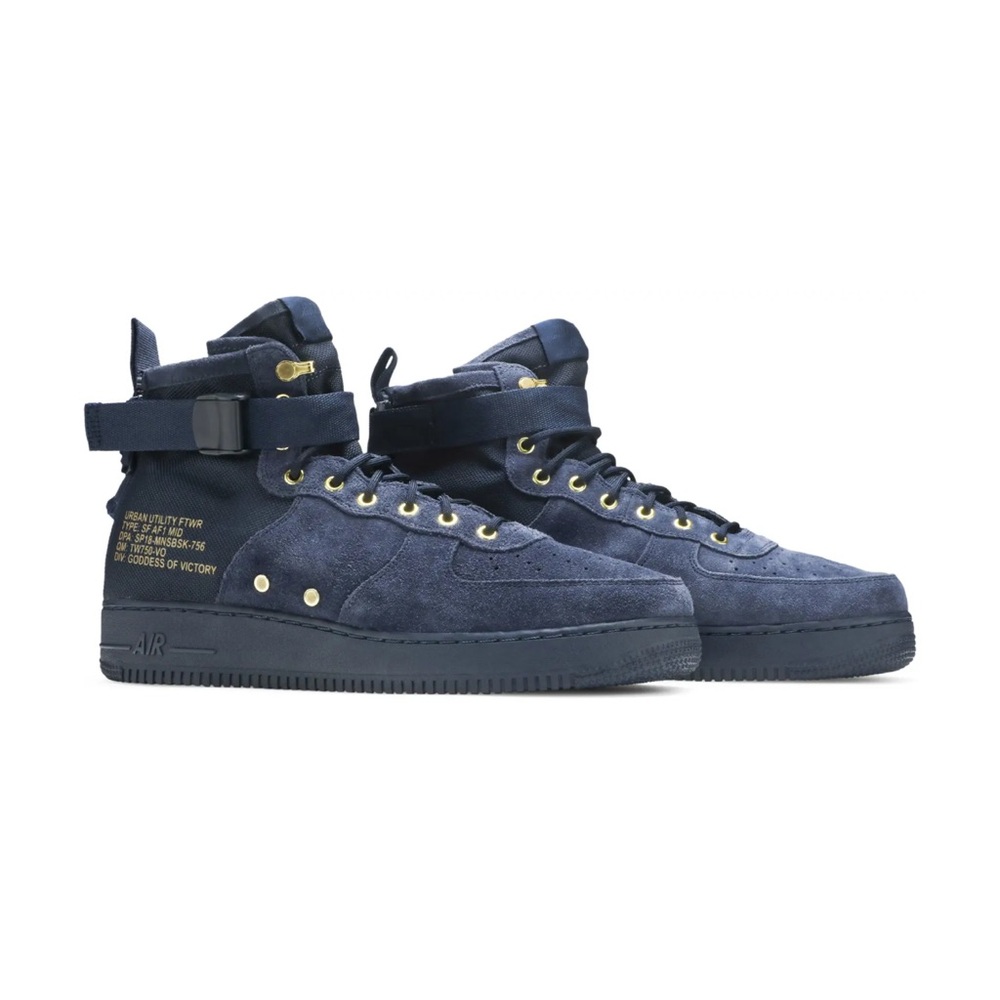 Nike SF Air Force 1 Mid Kids 4.5- Obsidian